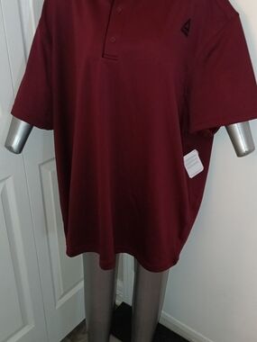 Reebok Men's Maroon Polo Shirt with Subtle Logo New 5XL